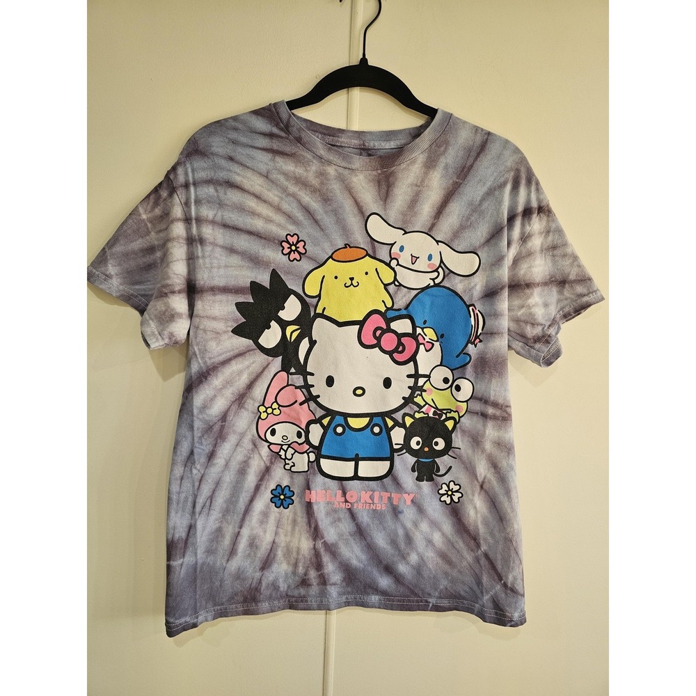 Hello‎ Kitty And Friends Hybrid Shirt Mens Medium Tie Dye Sanrio Graphic Tee